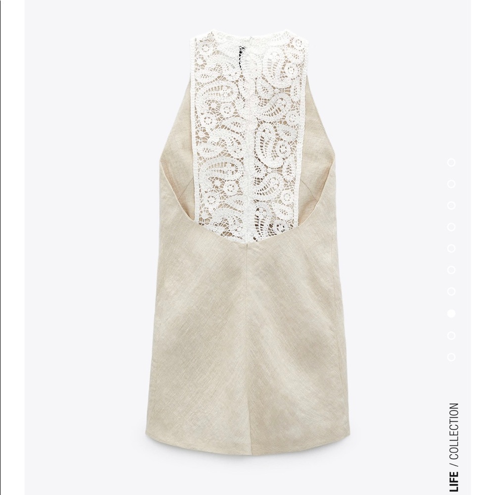 ZARA CROCHET LINEN DRESS limited edition SIZE S